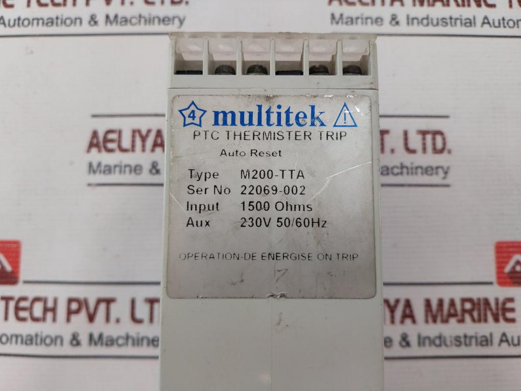 Multitek M200-tta Thermister Trip Relay 50/60Hz