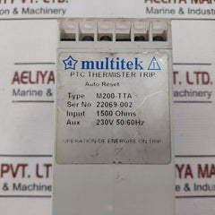 Multitek M200-tta Thermister Trip Relay 50/60Hz