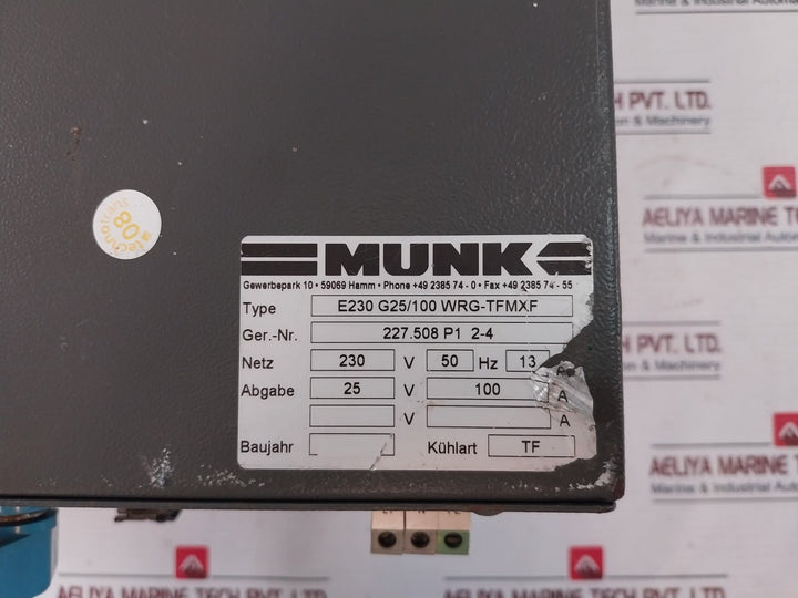 Munk E230 G25/100 Wrg-tfmxf Power Supply Unit 230V 50Hz 13A