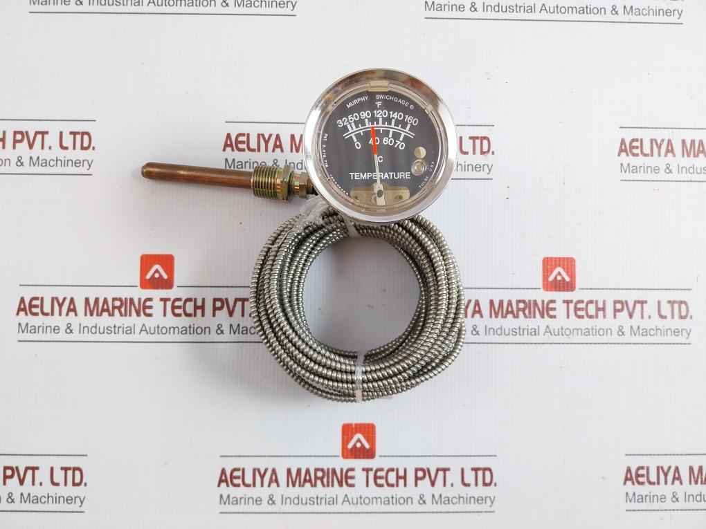 Murphy Swichgage Diaphragm-actuated Temperature Gauge A25Tg-160-s25-1/2