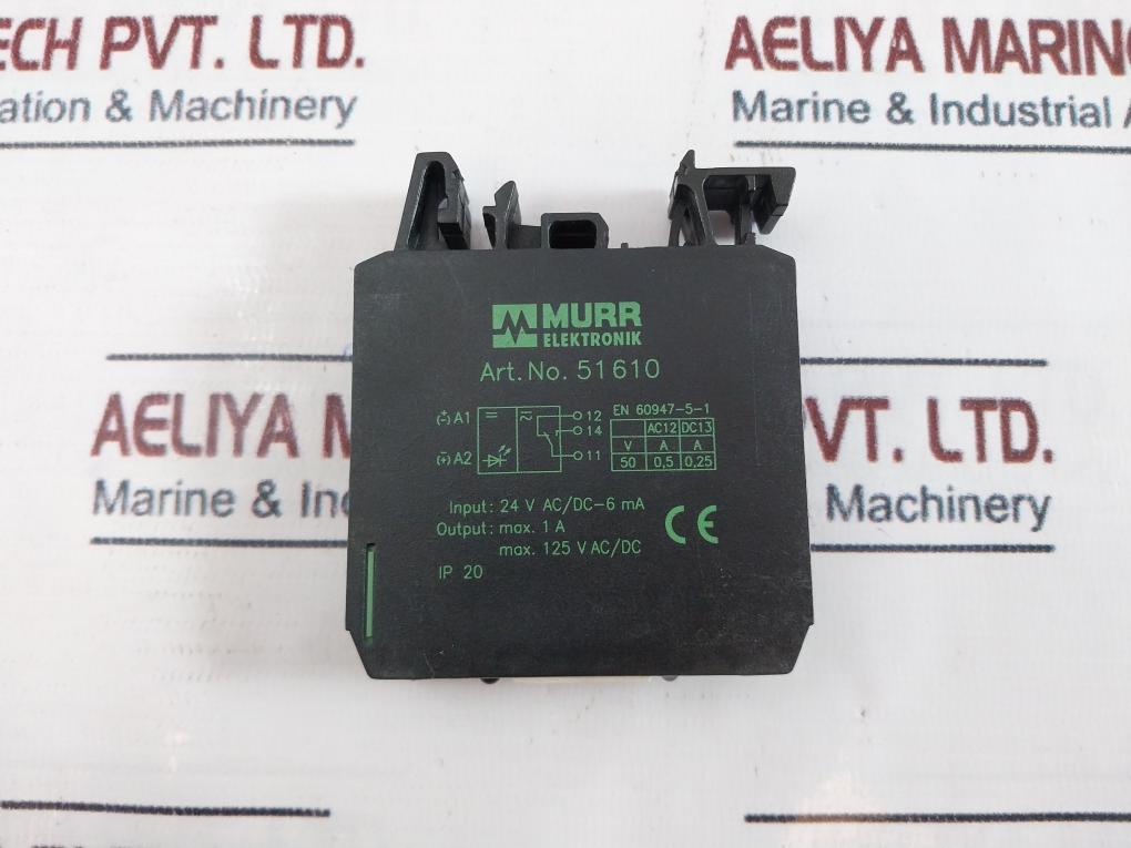 Murr Elektronik 51610 Output Relay 24Vac/Dc - 6Ma