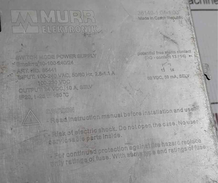 Murr Elektronik 85441 Power Supply 24 Vdc 10A 2.6-1.1 A