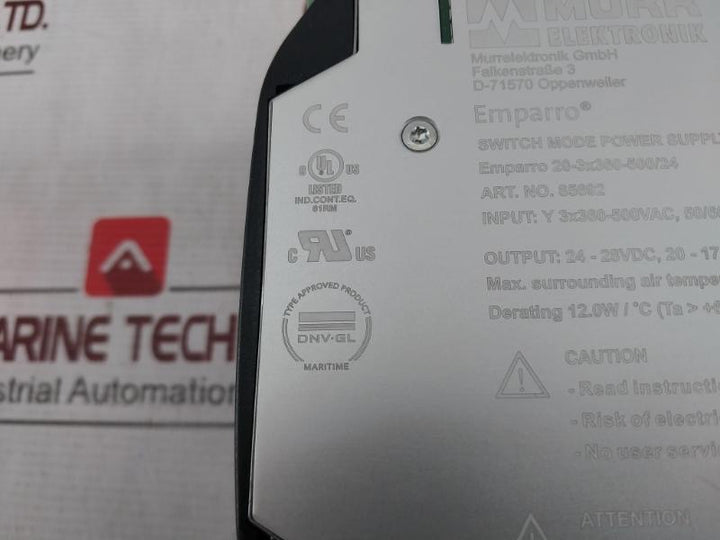 Murr Elektronik 85692 Switch Mode Power Supply 20-3X360-500/24 24-28Vdc 20-17.2A