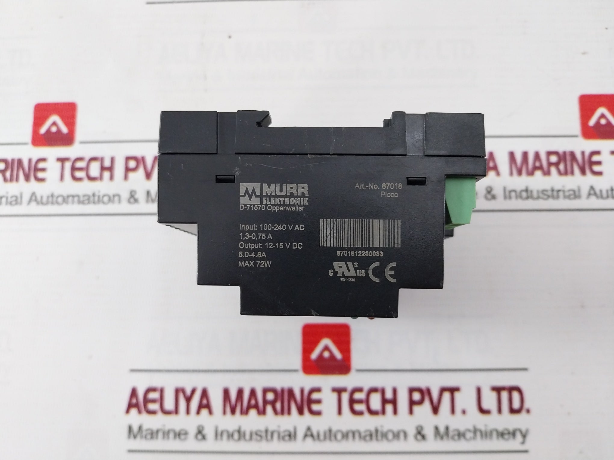 Murr Elektronik 87018 Power Supply Unit 12-15 Vdc 6.0-4.8A 72 W