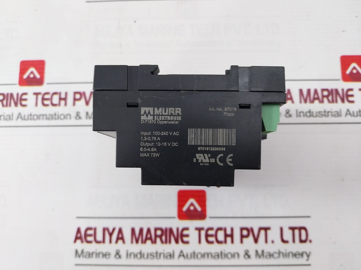 Murr Elektronik 87018 Power Supply Unit 12-15 Vdc 6.0-4.8A 72 W