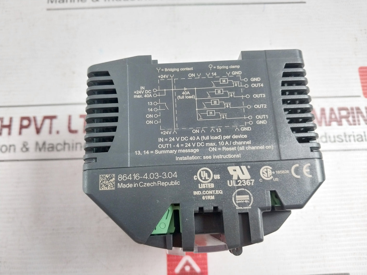 Murr Elektronik 9000-41034-0401000 Electronic Circuit Protection 24Vdc 40A 10A