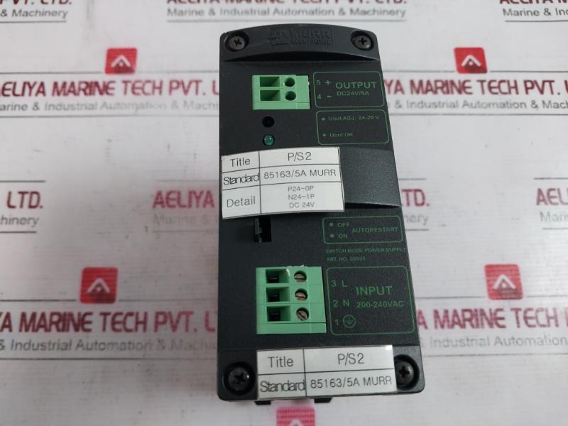 Murr Elektronik Mcs5-230/24 Single Phase Switch Mode Power Supply 85083 24-28V