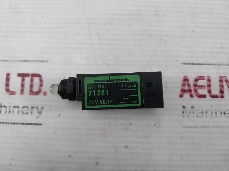 Lot of 2X MURRELEKTRONIK 71281 LED Indicator Opac/Green 24V AC/DC
