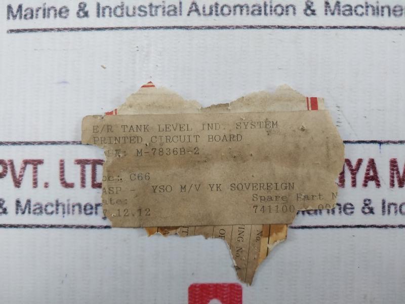 Musasino M-7836 B-2 Tank Level Indicator System Pcb 4.1202