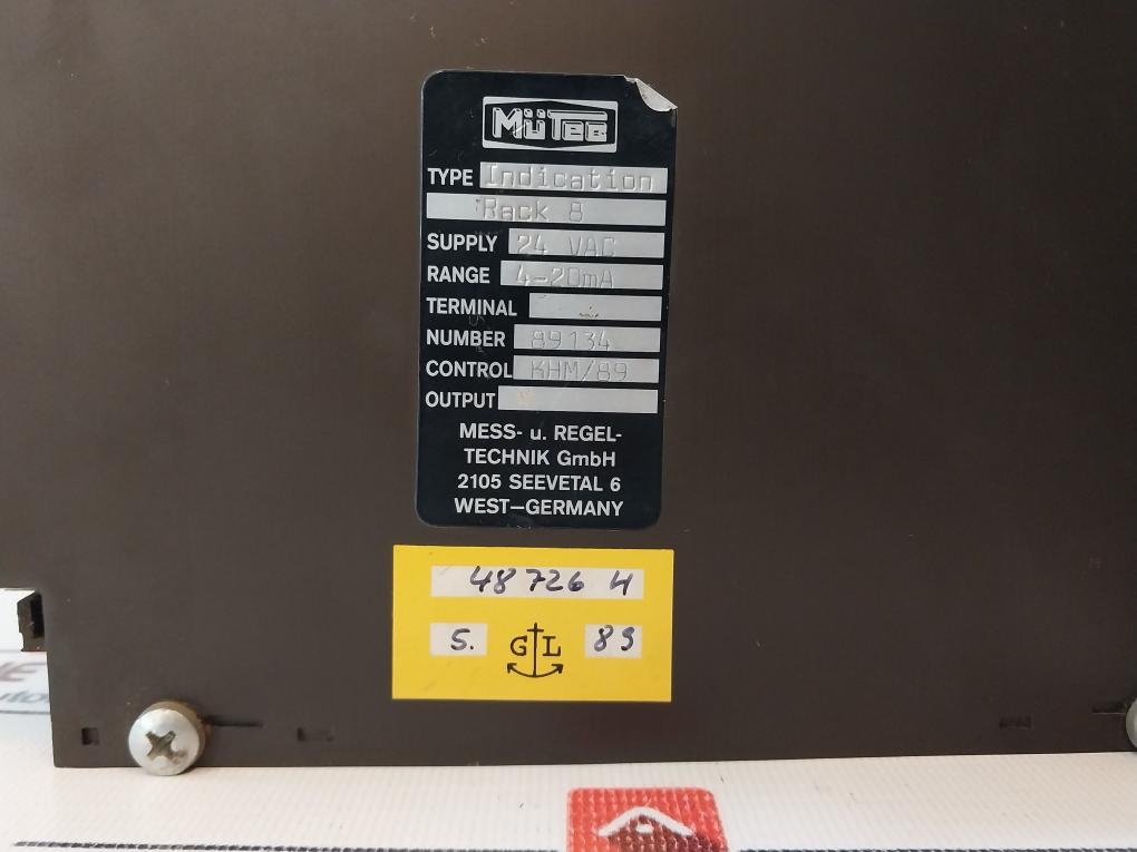 Mutec Di 900 S, Pi 545005, Pi 542003, Pi 543003 Indication Rack 8