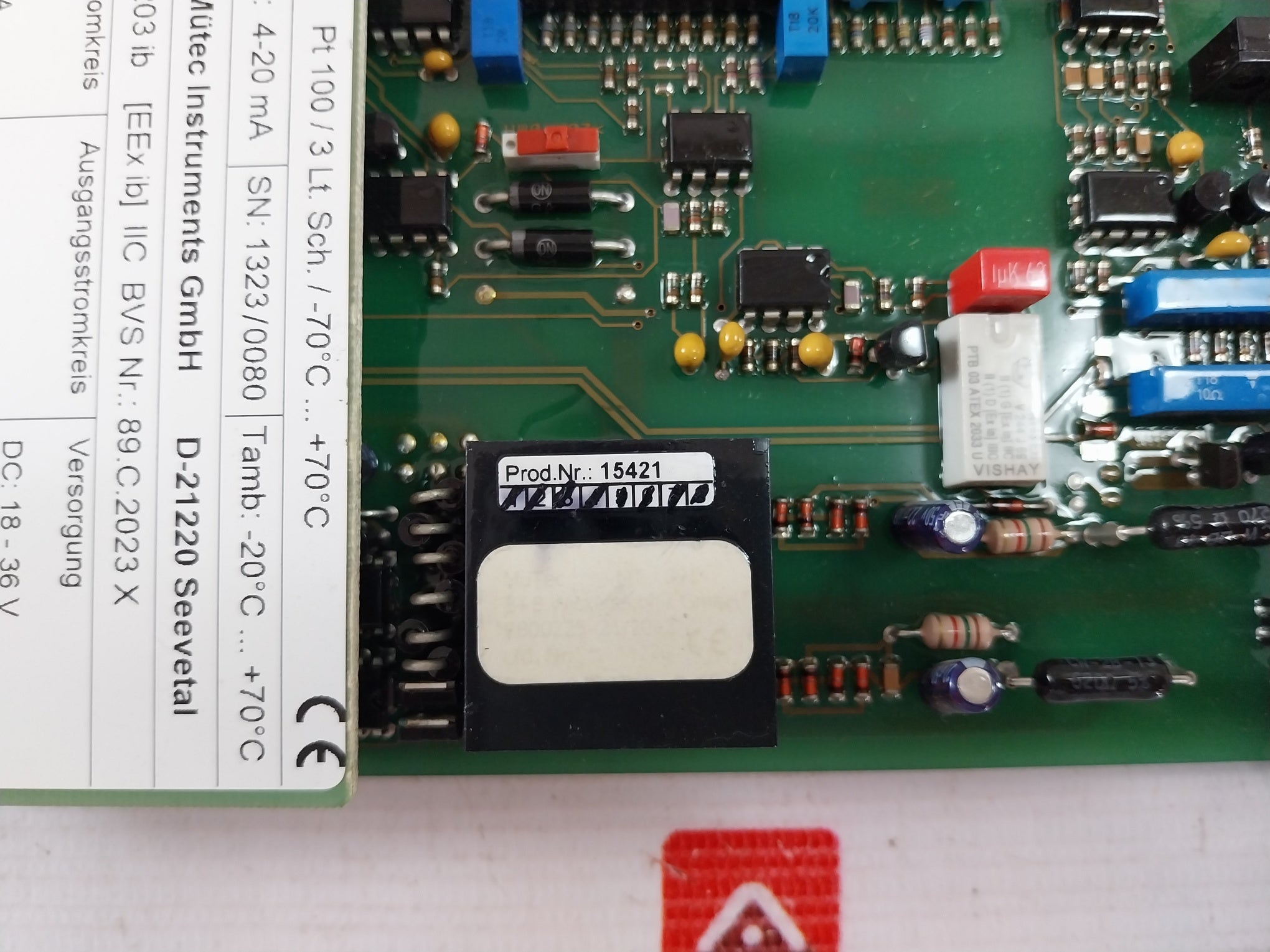Mutec Mri203I Printed Circuit Board Ac 16-30V Dc 18-36V 4-20 Ma