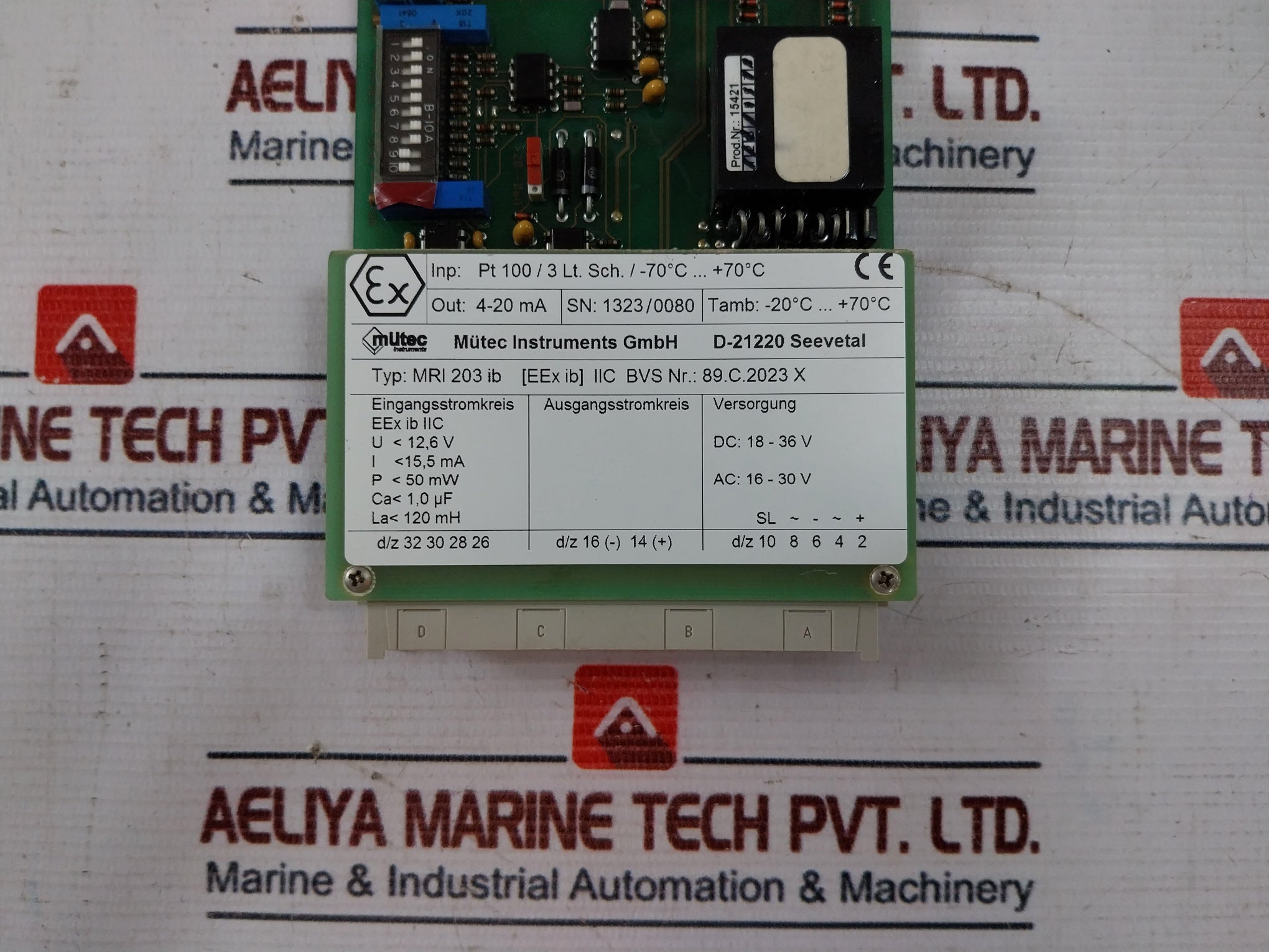 Mutec Mri203I Printed Circuit Board Ac 16-30V Dc 18-36V 4-20 Ma