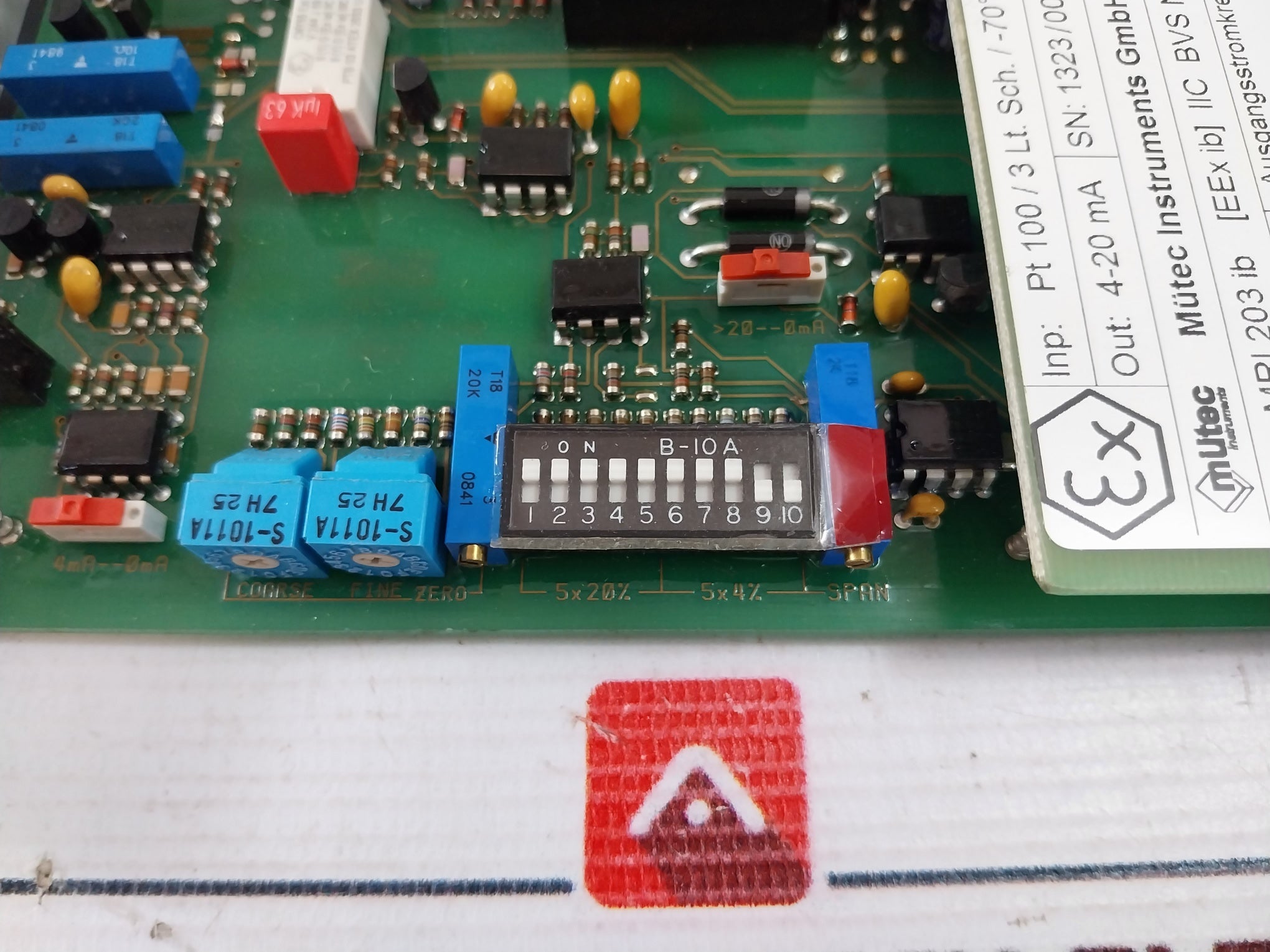 Mutec Mri203I Printed Circuit Board Ac 16-30V Dc 18-36V 4-20 Ma
