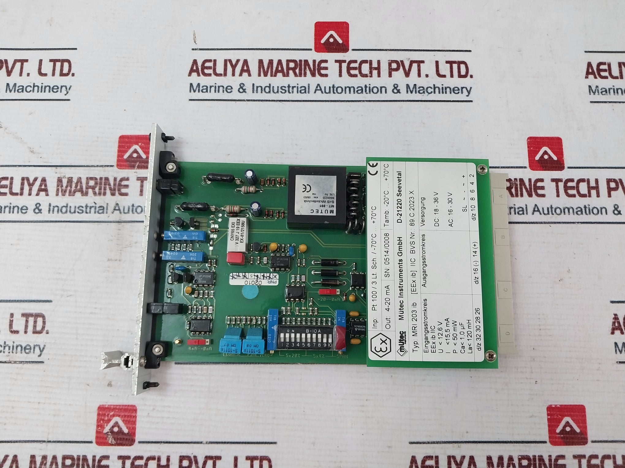 Mutec Mri 203 Ib Printed Circuit Board 18-36 V Dc 16-30V Ac Output 4-20Ma