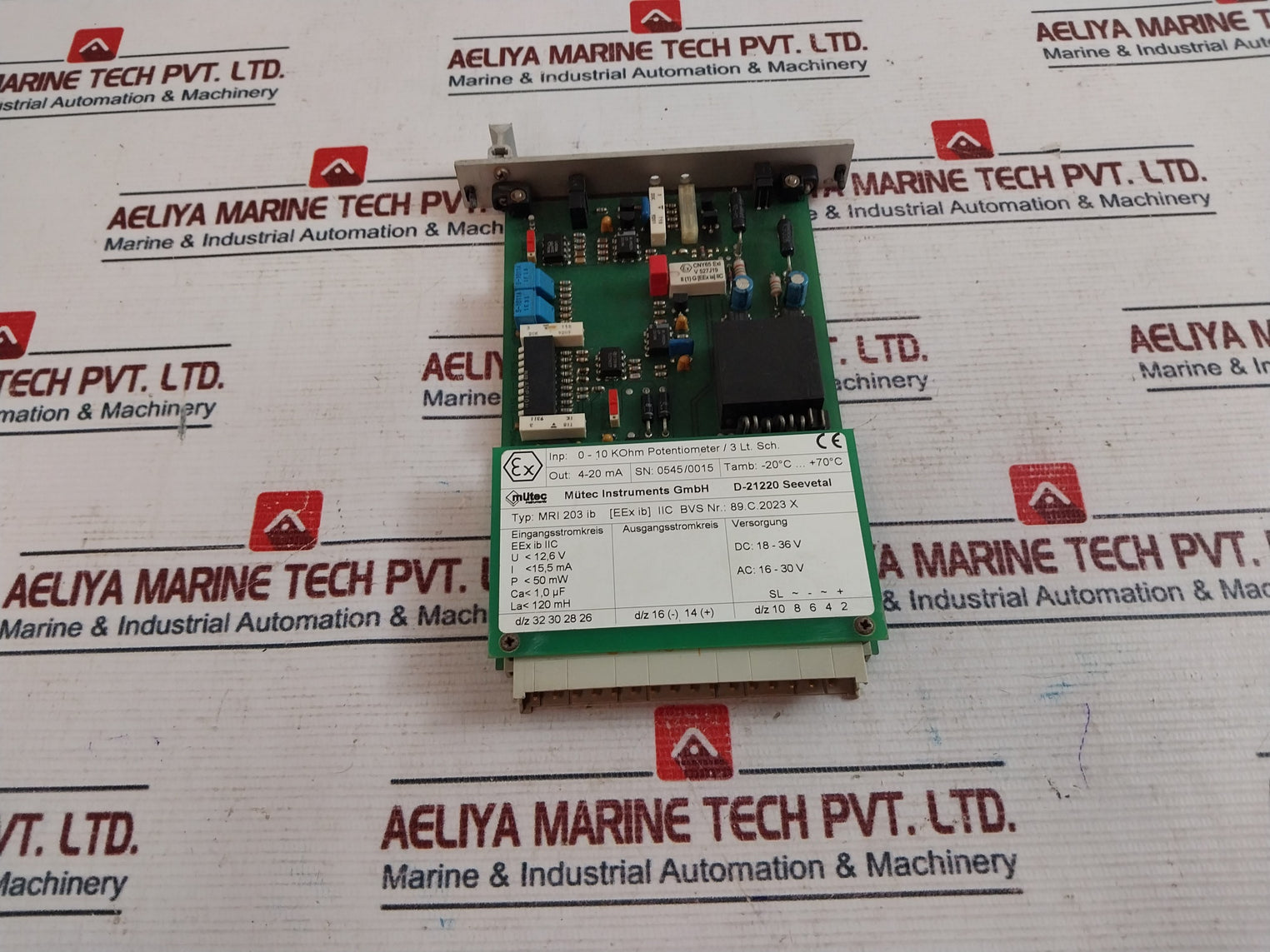 Mutec Mri 203 Ib Printed Circuit Board 4-20 Ma 16-30Vac 18-36Vdc