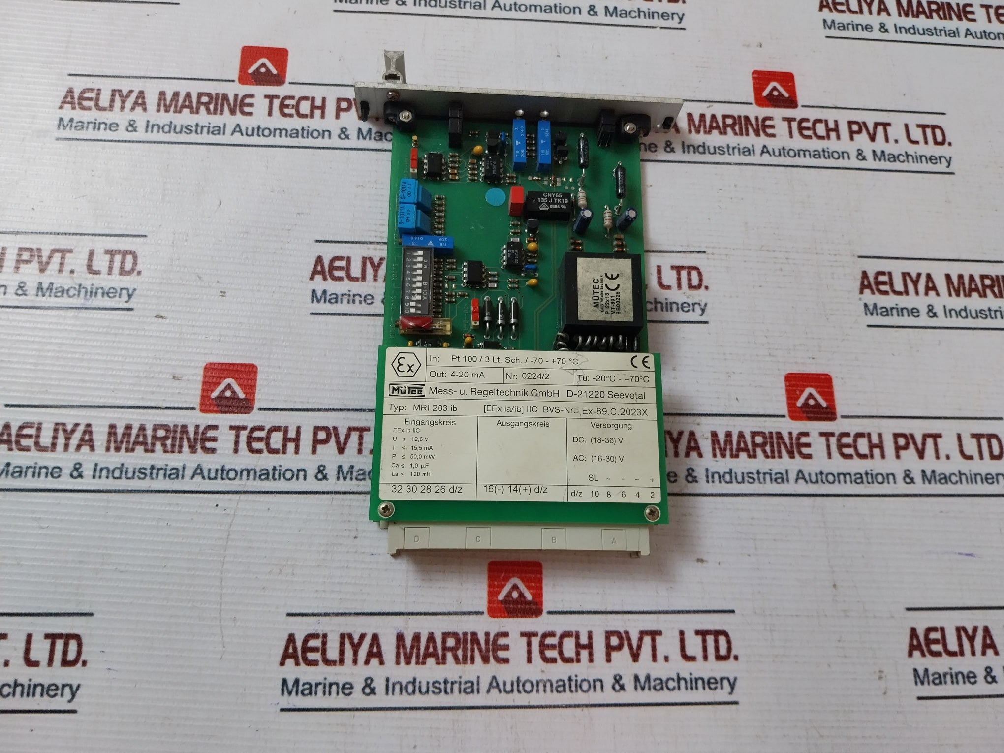 Mutec Mri 203 Ib Printed Circuit Board Output: 4-20 Ma