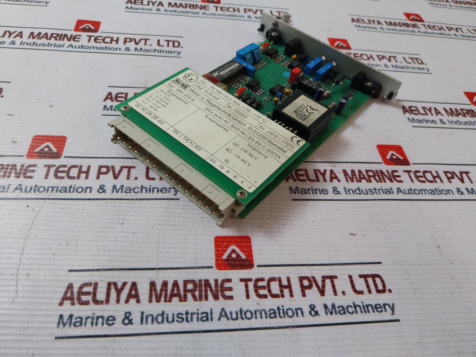 Mutec Mri 203 Ib Printed Circuit Board Pt 100/3 Lt. Sch. / -70 - +70°C