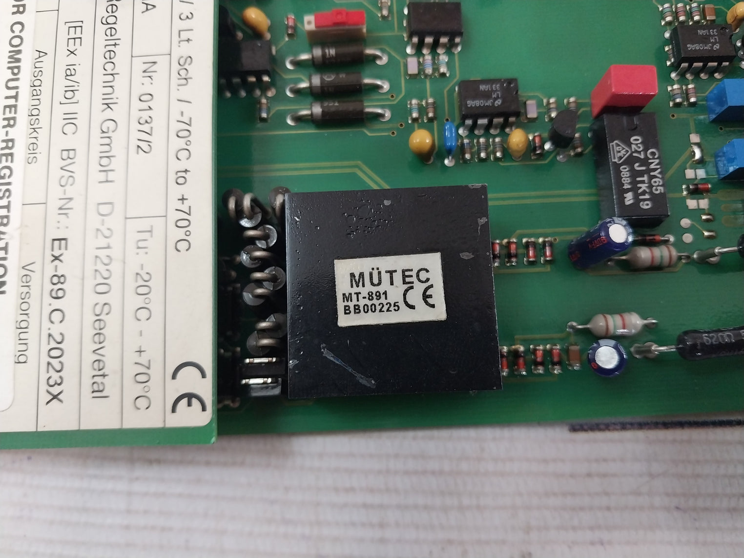 Mutec Mri 203 Ib Printed Circuit Board 4-20 Ma Mt-891