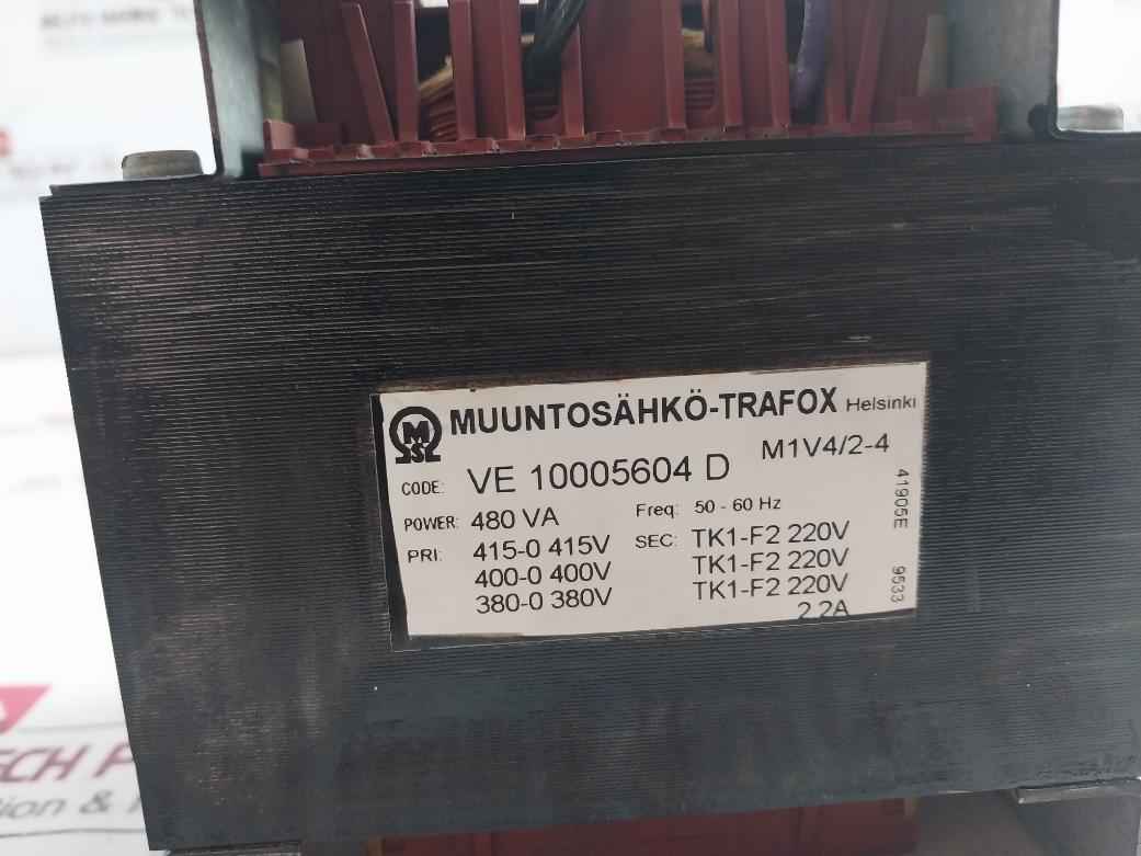 Muuntosahko-trafox Ve 10005604 D Transformer 2.2A 50-60Hz 480Va