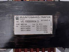 Muuntosahko-trafox Ve 10005604 D Transformer 415-0 415V 50-60Hz 480 Va 2.2A