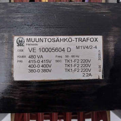 Muuntosahko-trafox Ve 10005604 D Transformer 415-0 415V 50-60Hz 480 Va 2.2A