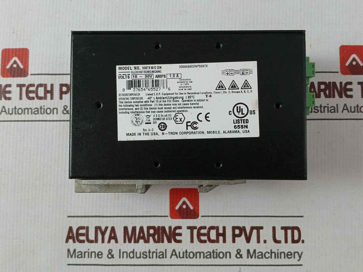 N-tron 336A4940Dnp508Tx 508Tx W/O Din Ethernet Switch 10-30V 1.0A