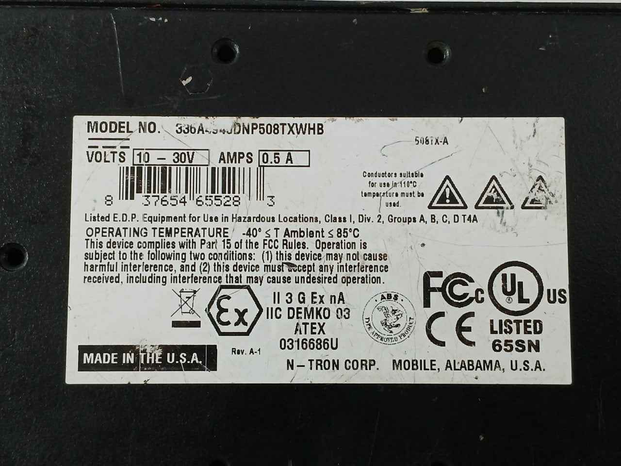 N-tron 508Tx 336A4940Dnp508Txwhb Industrial Ethernet Switch 10-30V 0.5A