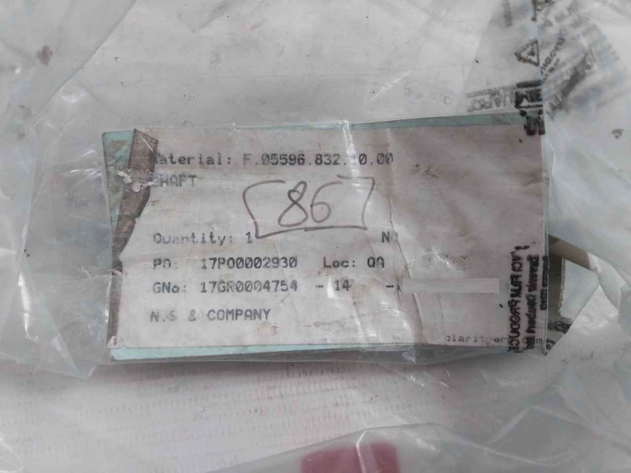 N.S. & Company F.05596.832.10.00 Shaft Pba061100742