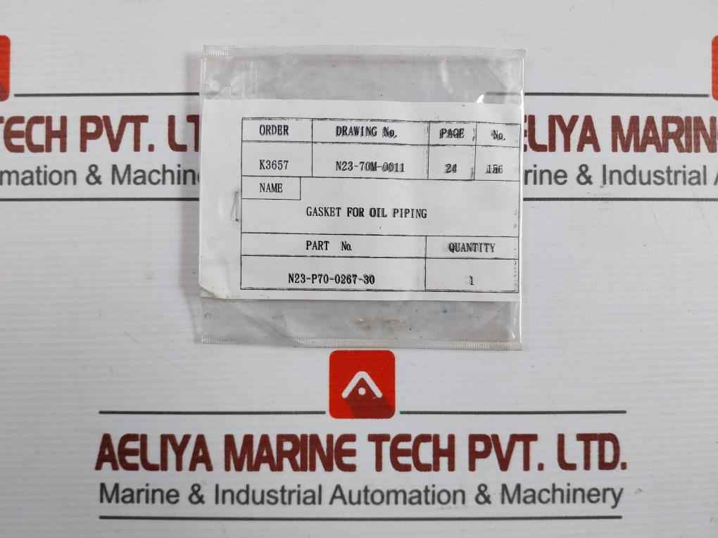 N23-p70-0267-30 Gasket For Oil Piping