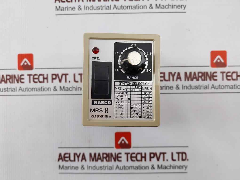 Nabco Mrs-h Volt Sense Relay 24V Dc-1.0 To 3.0
