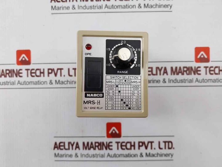 Nabco Mrs-h Volt Sense Relay 24V Dc-1.0 To 3.0