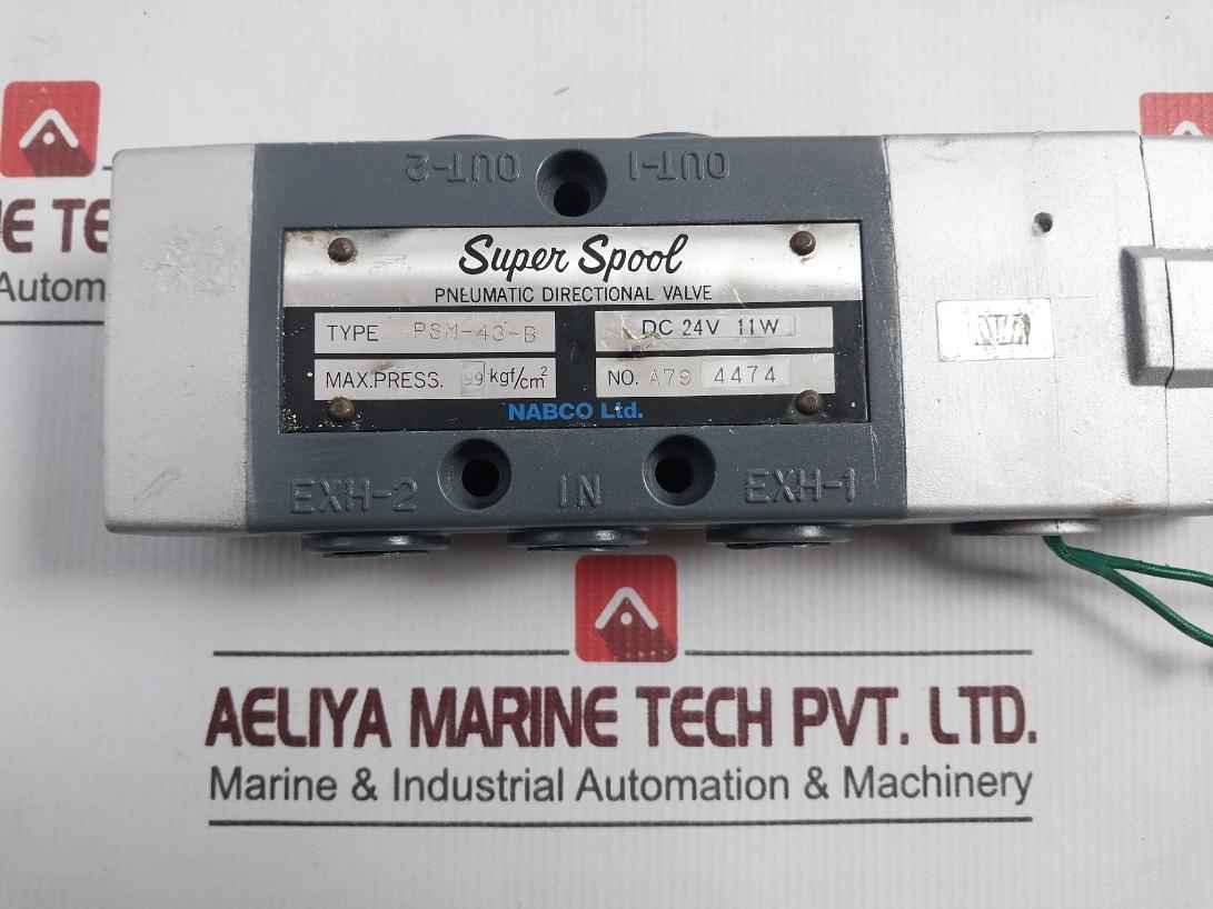 Nabco Psm-43-b Pneumatic Directional Valve Dc24V 11W 9.9Kgf/Cm2