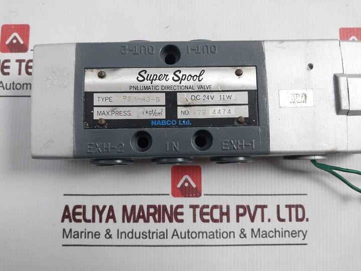 Nabco Psm-43-b Pneumatic Directional Valve Dc24V 11W 9.9Kgf/Cm2