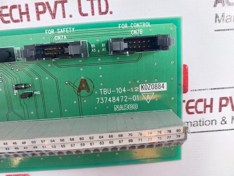 Nabco Tbu-104-12 73748472-01 Pcb Card