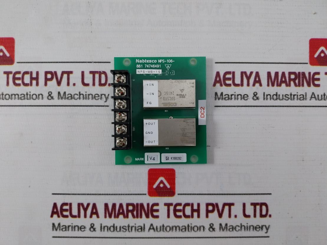 Nabtesco Nps-106-881 Printed Circuit Board K1890262 Dc2