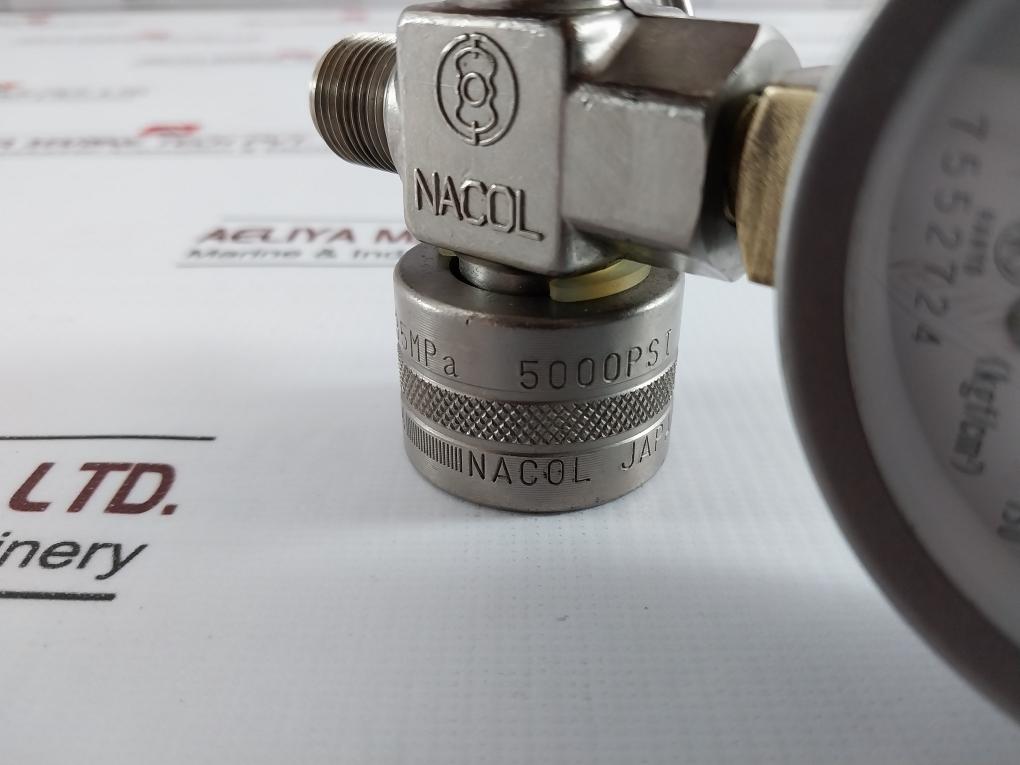 Nacol M3-g02 Valve With Pressure Gauge 5000Psi 0-15 Mpa 7552724
