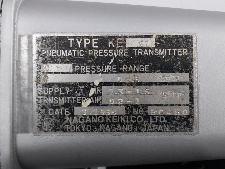 Nagano-Keiki-Pneumatic-Pressure-Transmitter-0-6-Kgf-Cm2-Ke-21-6