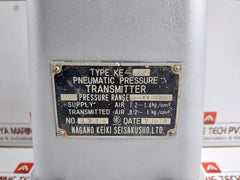 Nagano Keiki 0.2-1 Kg/Cm2 0-1400 Mmh2O Pneumatic Pressure Transmitter Ke-22