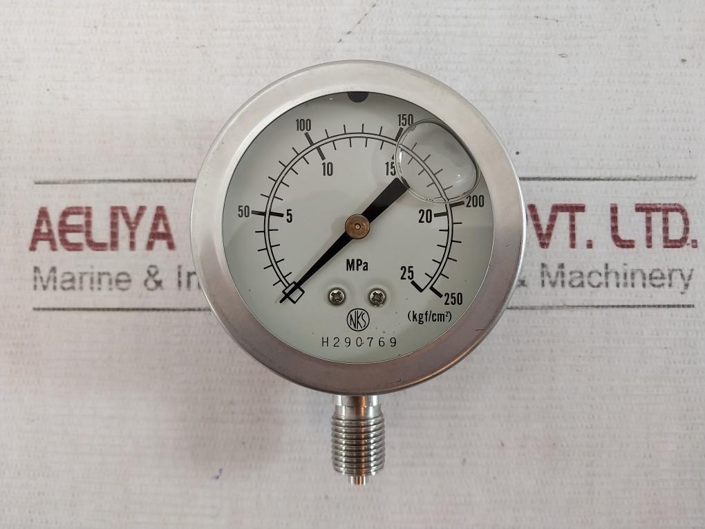 Nagano Keiki 0 To 25 Mpa Pressure Gauge Bu 1/4 60X25 Mpkf 0-250 (Kgf/Cm2)