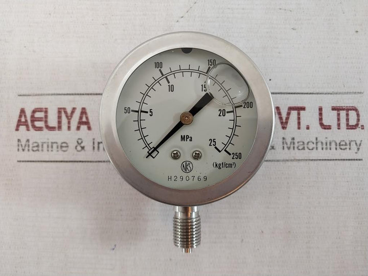 Nagano Keiki 0 To 25 Mpa Pressure Gauge Bu 1/4 60X25 Mpkf 0-250 (Kgf/Cm2)