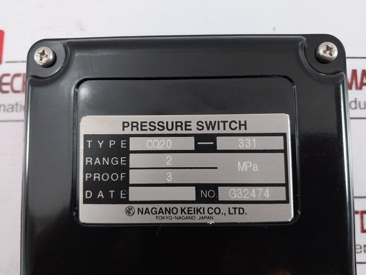 Nagano Keiki Cq20-331 Pressure Switch G32474