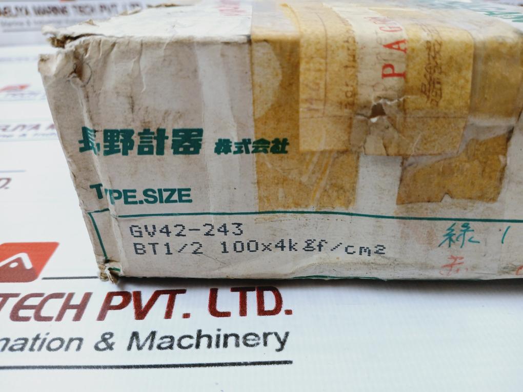 Nagano Keiki Gv42-243 Pressure Sensor Switch Gauge 8812007 0 To 4 Kgf/Cm2