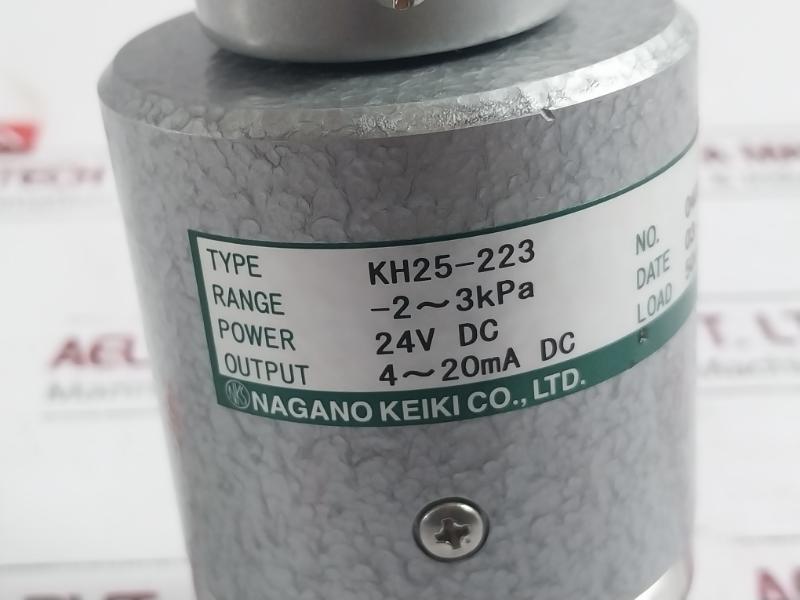 Nagano Keiki Kh25-223 Pressure Transmitter -2~3kpa 24vdc 4-20ma