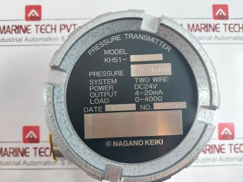 Nagano Keiki Kh51-233 Two-wire Pressure Transmitter 1901543 Dc24V 4-20Ma