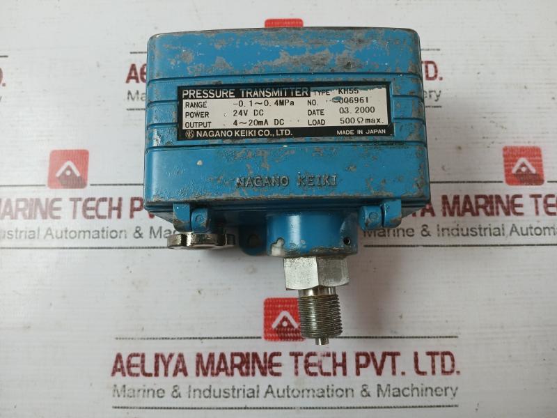 Nagano Keiki Kh55 Pressure Transmitter 4 20Ma Dc 24Vdc 500 Ohm