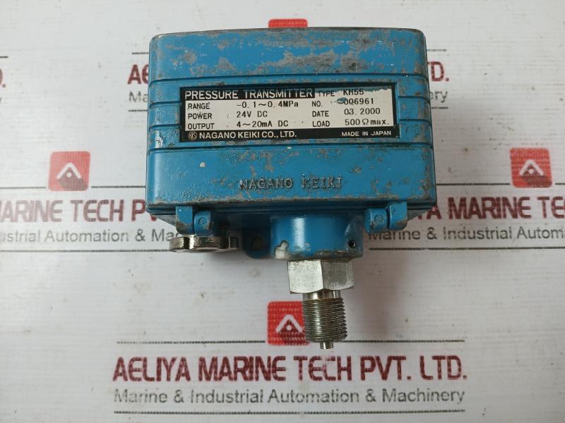 Nagano Keiki Kh55 Pressure Transmitter 4 20Ma Dc 24Vdc 500 Ohm
