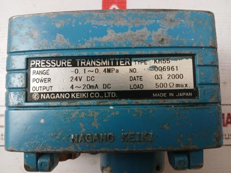 Nagano Keiki Kh55 Pressure Transmitter 4 20Ma Dc 24Vdc 500 Ohm