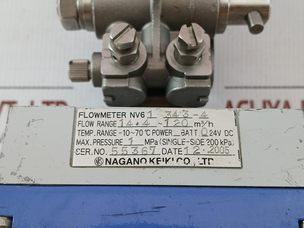Differential Pressure Digital Flowmeter Nv6 Nagano Keiki 14.4-120 M3/H 1 Mpa