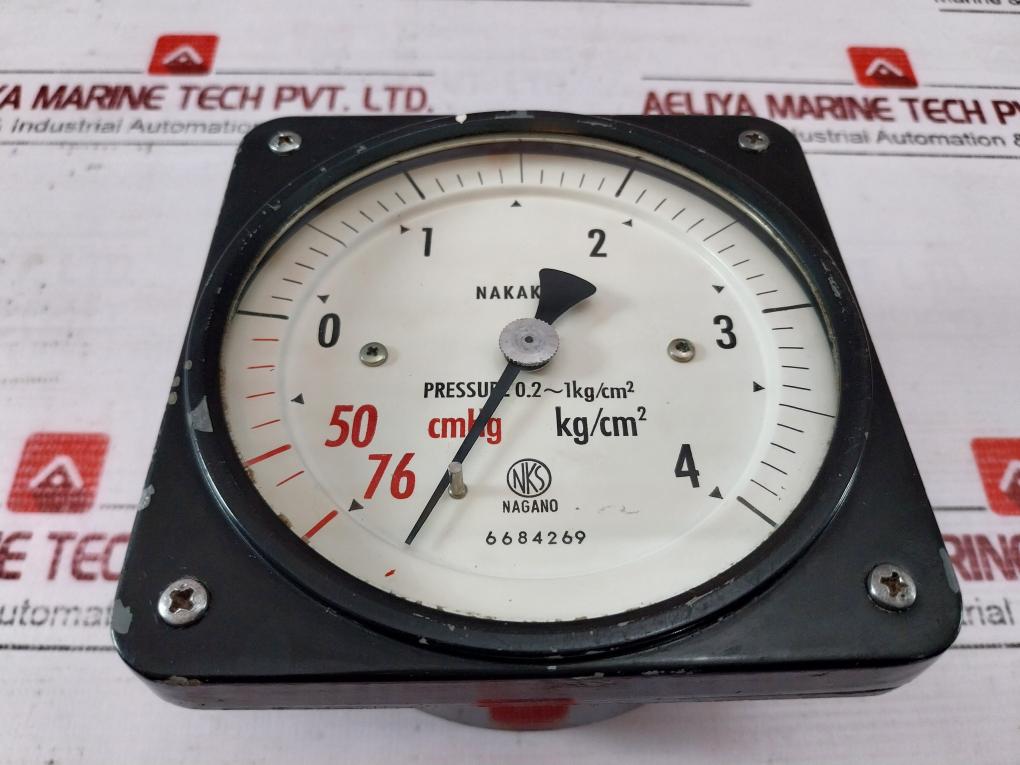 Nagano Keiki Seisakusho 76 Cmhg To 4 Kg/cm2 Pressure Gauge 0.2 1kg/cm2