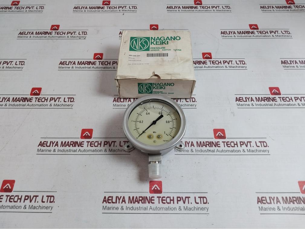 Nagano Keiki Seisakusho Gv42-243 Pressure Sensor Switch Gauge 7873194 0-1 Mpa 693-200.201